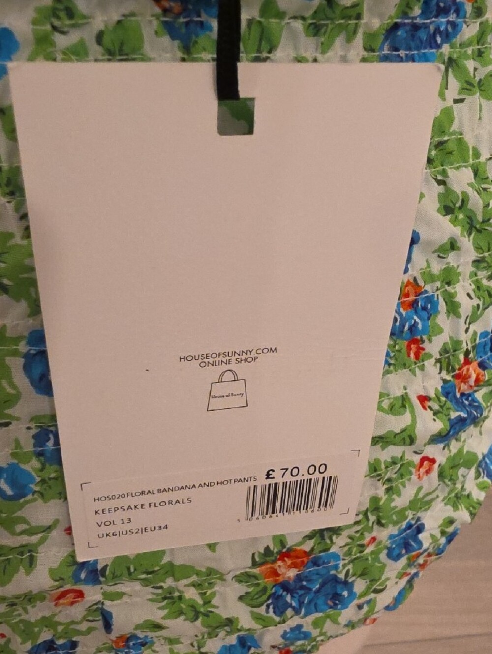 House of Sunny Green Floral matching Smocked Short Set size 2 new with tags - Picture 11 of 16